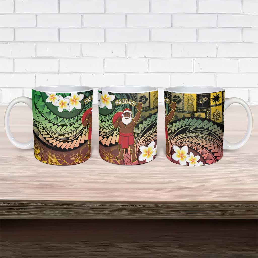 Vanuatu Christmas Ceramic Mug Ni-Van Santa Retro Style - Polynesian Pride