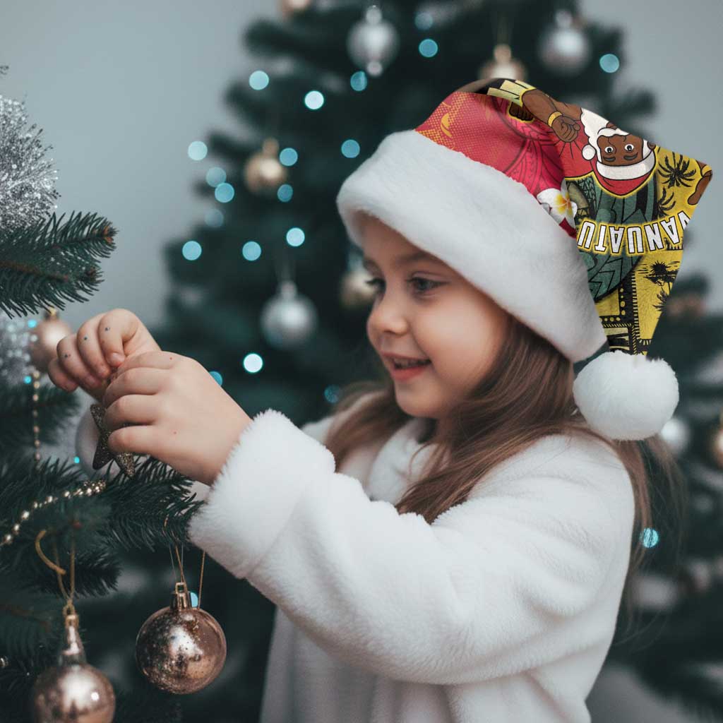 Vanuatu Christmas Santa Hat Ni-Van Santa Retro Style - Polynesian Pride