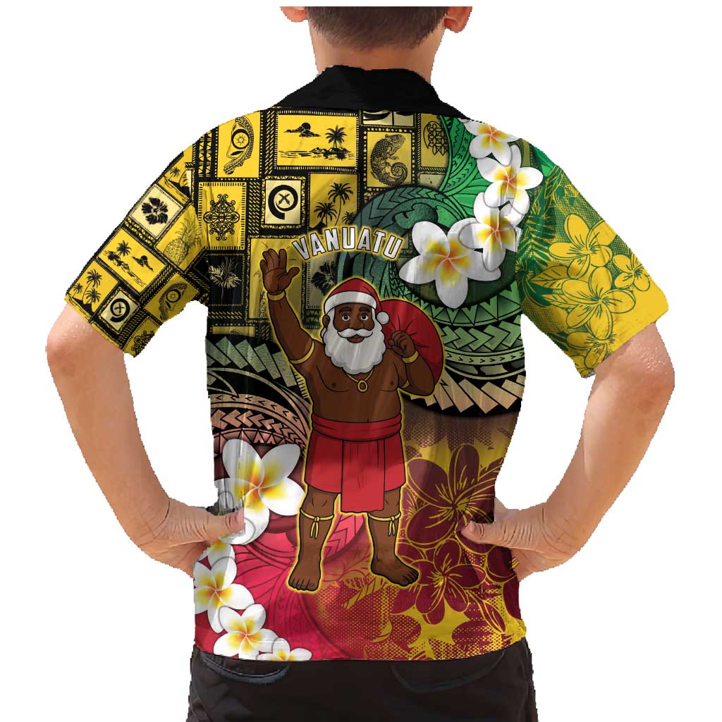 Vanuatu Christmas Family Matching Mermaid Dress and Hawaiian Shirt Ni-Van Santa Retro Style LT05 - Polynesian Pride