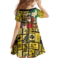Vanuatu Christmas Family Matching Mermaid Dress and Hawaiian Shirt Ni-Van Santa Retro Style LT05 - Polynesian Pride