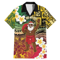 Vanuatu Christmas Family Matching Mermaid Dress and Hawaiian Shirt Ni-Van Santa Retro Style LT05 Dad's Shirt - Short Sleeve Colorful - Polynesian Pride