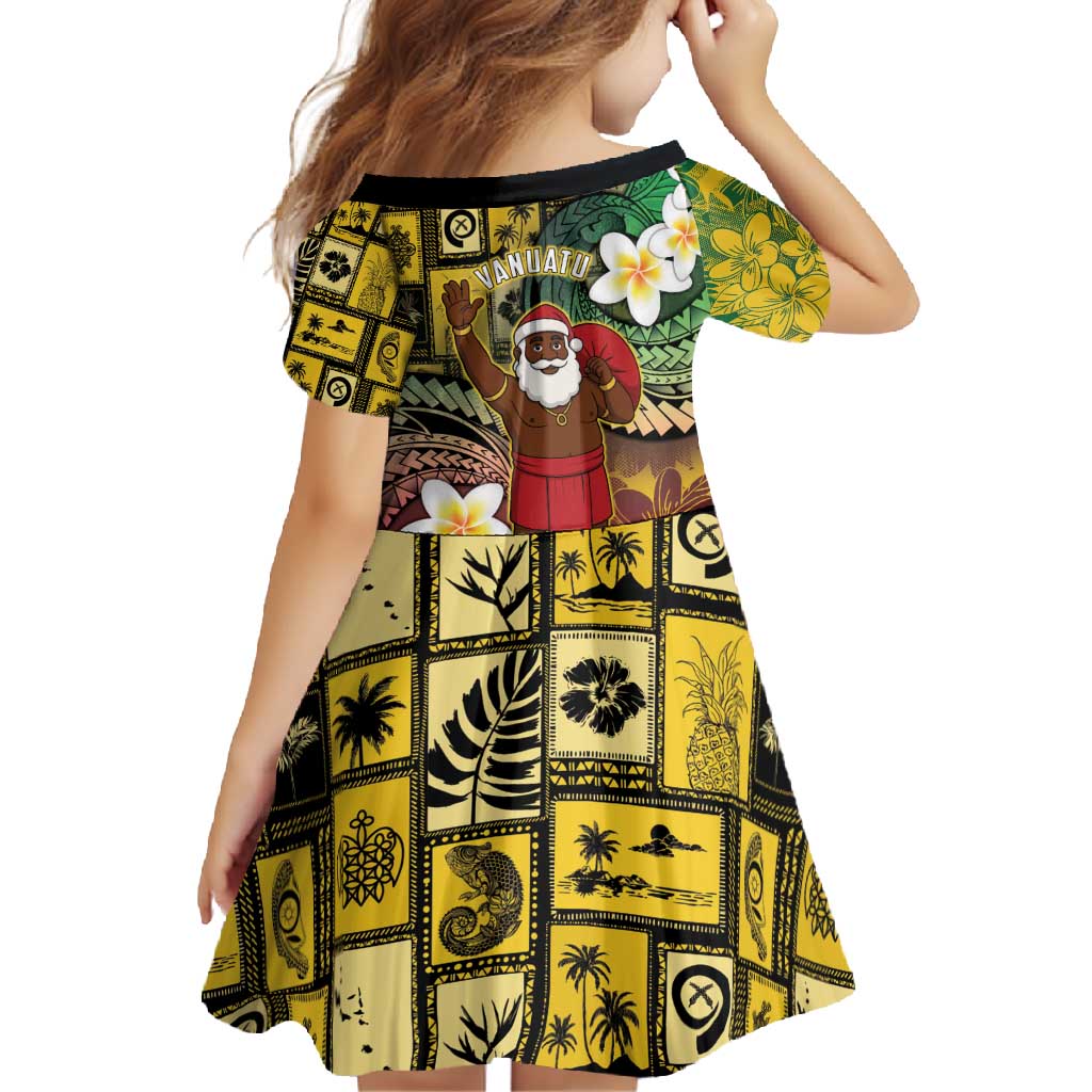 Vanuatu Christmas Family Matching Off Shoulder Maxi Dress and Hawaiian Shirt Ni-Van Santa Retro Style LT05 - Polynesian Pride
