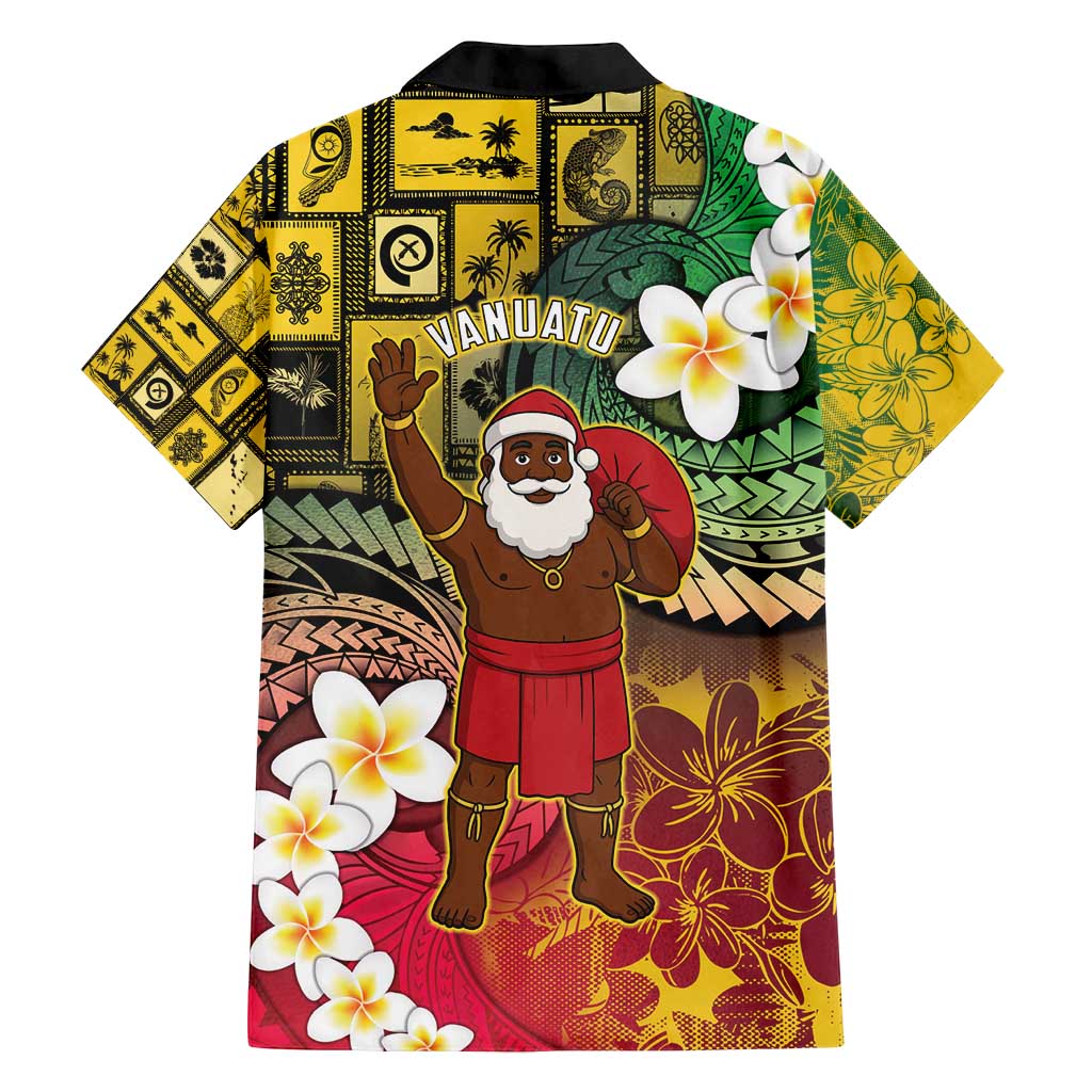 Vanuatu Christmas Family Matching Tank Maxi Dress and Hawaiian Shirt Ni-Van Santa Retro Style LT05 - Polynesian Pride
