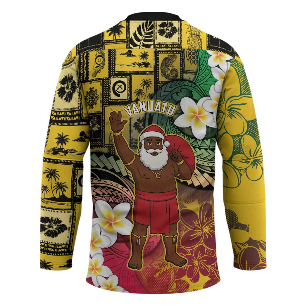 Vanuatu Christmas Hockey Jersey Ni-Van Santa Retro Style - Polynesian Pride