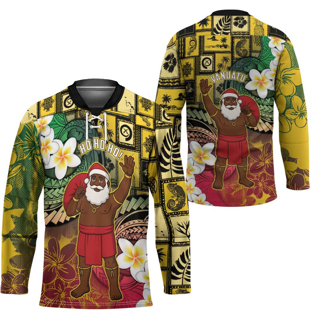 Vanuatu Christmas Hockey Jersey Ni-Van Santa Retro Style - Polynesian Pride