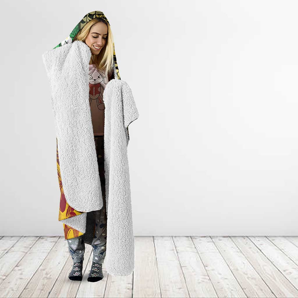 Vanuatu Christmas Hooded Blanket Ni-Van Santa Retro Style - Polynesian Pride