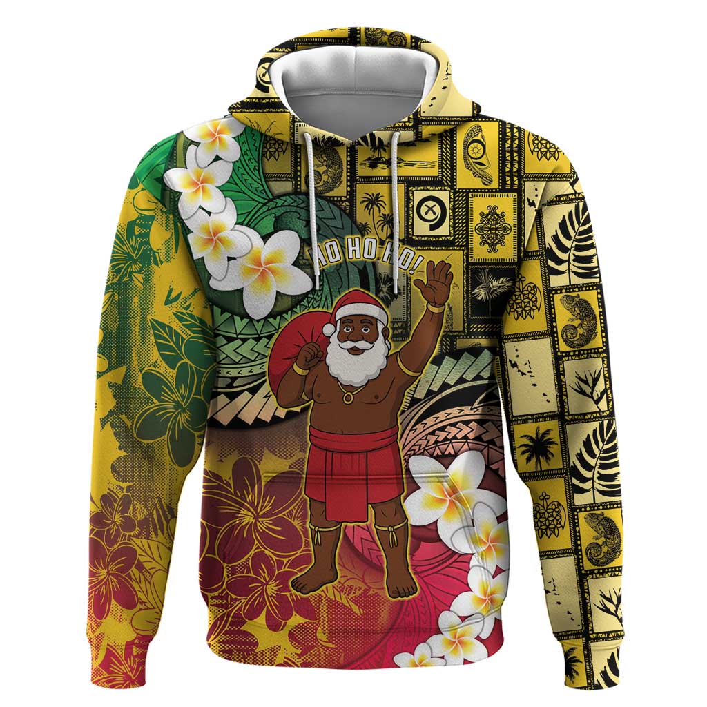 Vanuatu Christmas Hoodie Ni-Van Santa Retro Style - Polynesian Pride
