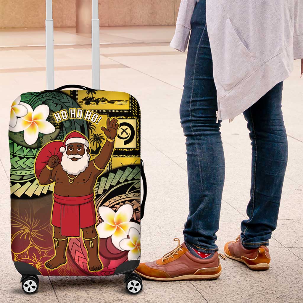 Vanuatu Christmas Luggage Cover Ni-Van Santa Retro Style - Polynesian Pride