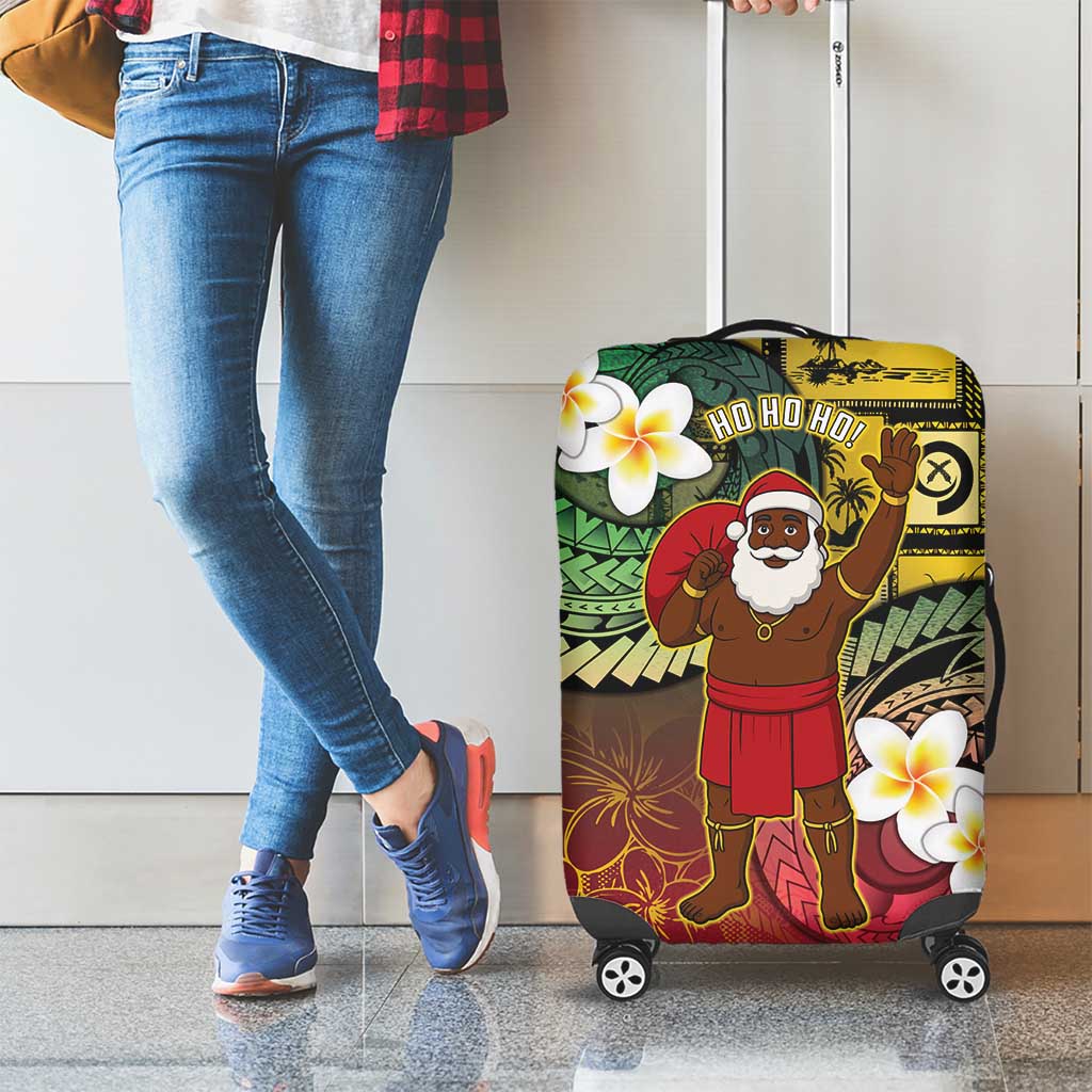 Vanuatu Christmas Luggage Cover Ni-Van Santa Retro Style - Polynesian Pride