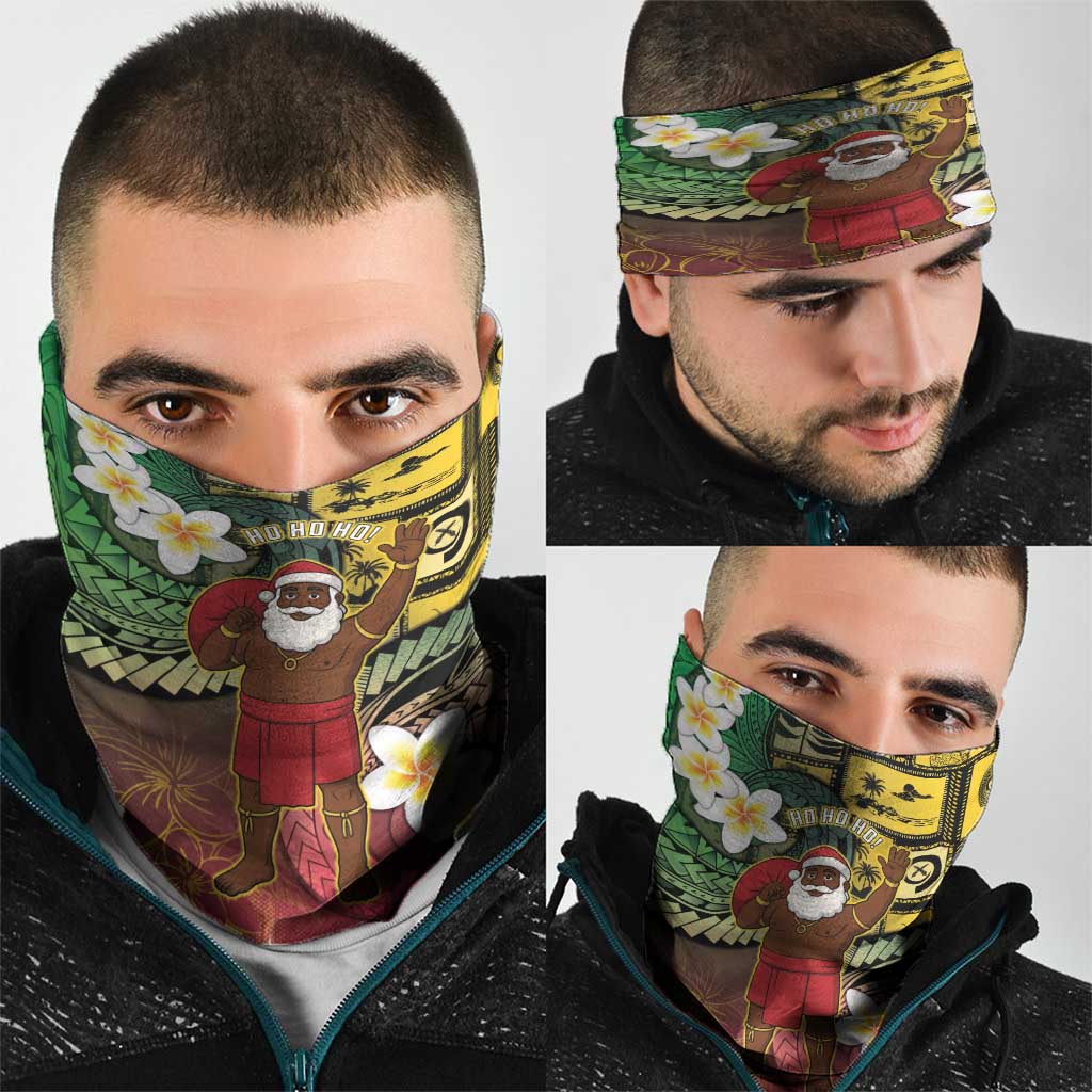 Vanuatu Christmas Neck Gaiter Ni-Van Santa Retro Style - Polynesian Pride