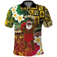Vanuatu Christmas Polo Shirt Ni-Van Santa Retro Style - Polynesian Pride