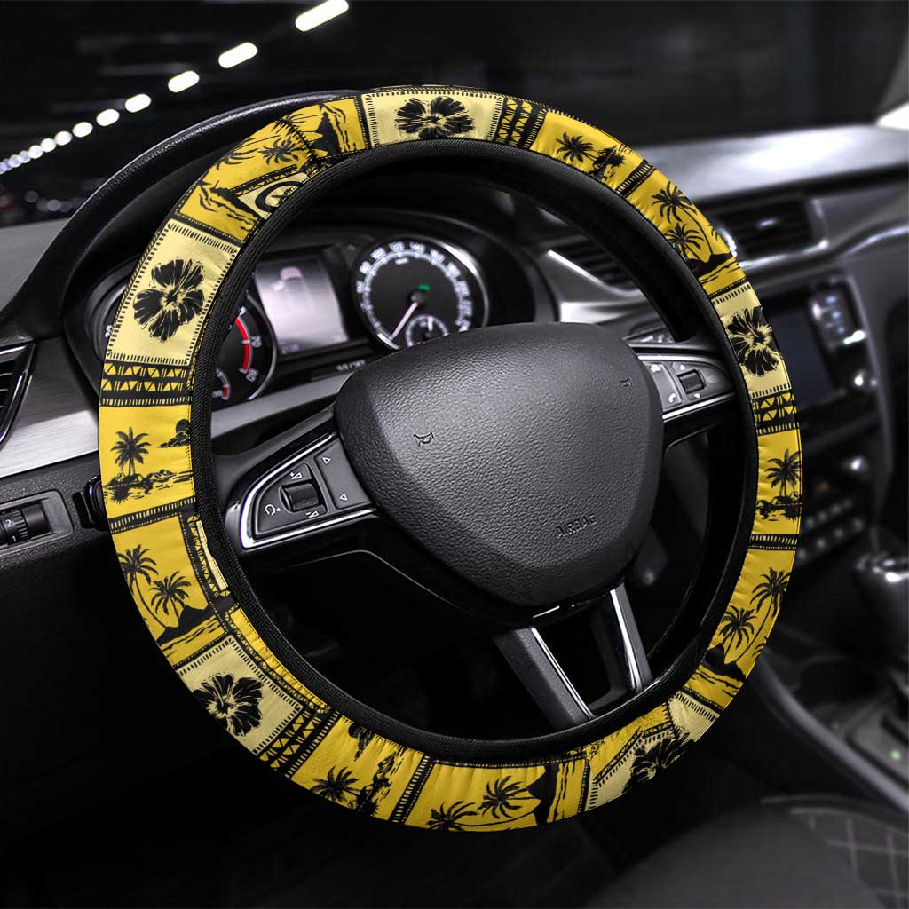 Vanuatu Christmas Steering Wheel Cover Ni-Van Santa Retro Style - Polynesian Pride