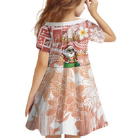 Hawaii Mele Kalikimaka Family Matching Off Shoulder Maxi Dress and Hawaiian Shirt Hula Santa Retro Style Red LT05 - Polynesian Pride