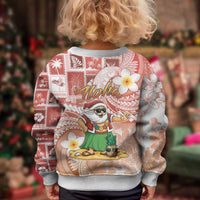 Hawaii Mele Kalikimaka Kid Ugly Christmas Sweater Hula Santa Retro Style Red LT05 - Polynesian Pride