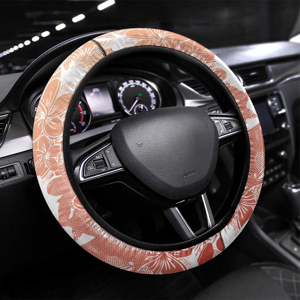 Hawaii Mele Kalikimaka Steering Wheel Cover Hula Santa Retro Style Red - Polynesian Pride