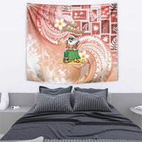 Hawaii Mele Kalikimaka Tapestry Hula Santa Retro Style Red LT05 - Polynesian Pride