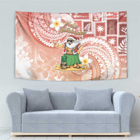 Hawaii Mele Kalikimaka Tapestry Hula Santa Retro Style Red LT05 - Polynesian Pride