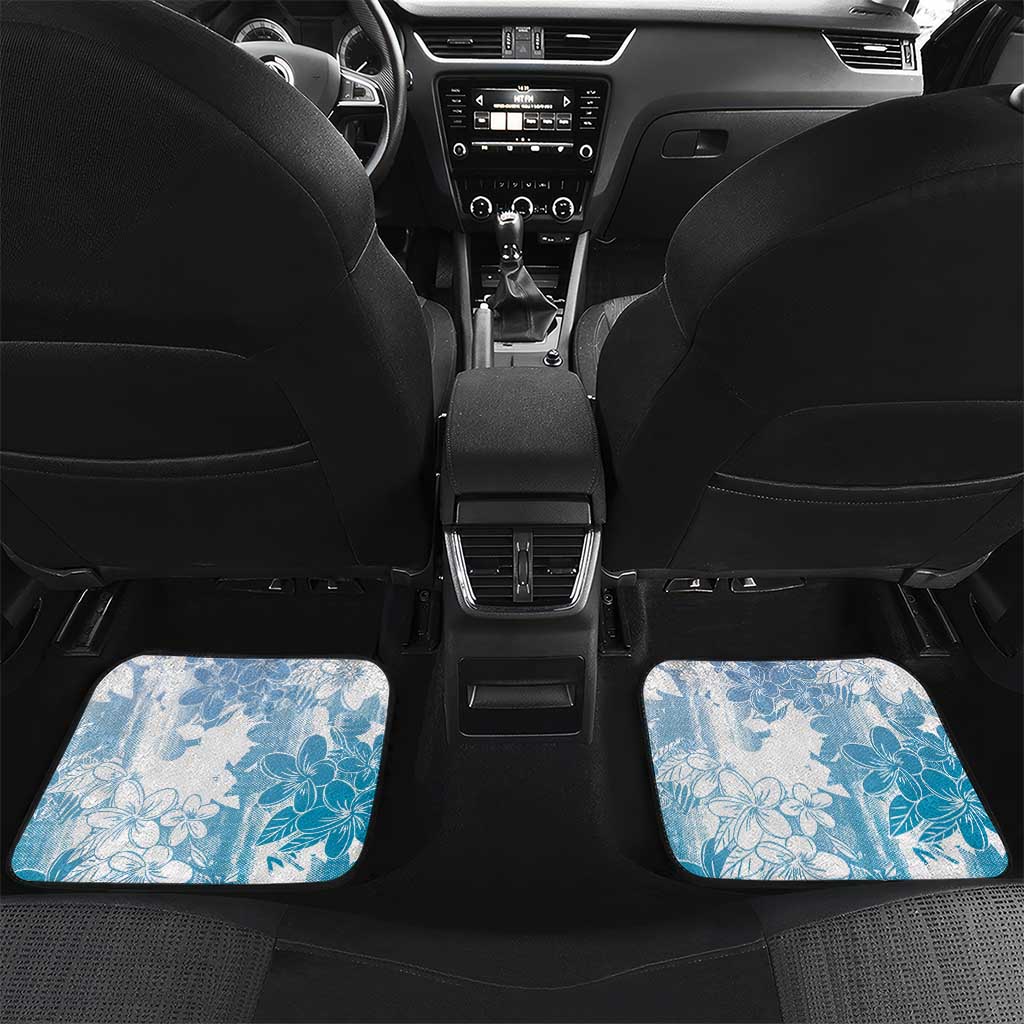 Hawaii Mele Kalikimaka Car Mats Hula Santa Retro Style Blue - Polynesian Pride