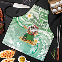 Hawaii Mele Kalikimaka Apron Hula Santa Retro Style Green - Polynesian Pride