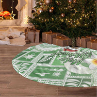 Hawaii Mele Kalikimaka Tree Skirt Hula Santa Retro Style Green LT05 - Polynesian Pride