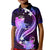 Galaxy Polynesian Pattern With Tropical Flowers Kid Polo Shirt LT05 Kid Galaxy - Polynesian Pride