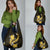 Gold Polynesian Pattern With Tropical Flowers Grocery Bag