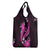 Pink Polynesian Pattern With Tropical Flowers Grocery Bag