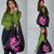Pink Polynesian Pattern With Tropical Flowers Grocery Bag