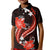 Red Polynesian Pattern With Tropical Flowers Kid Polo Shirt LT05 Kid Red - Polynesian Pride