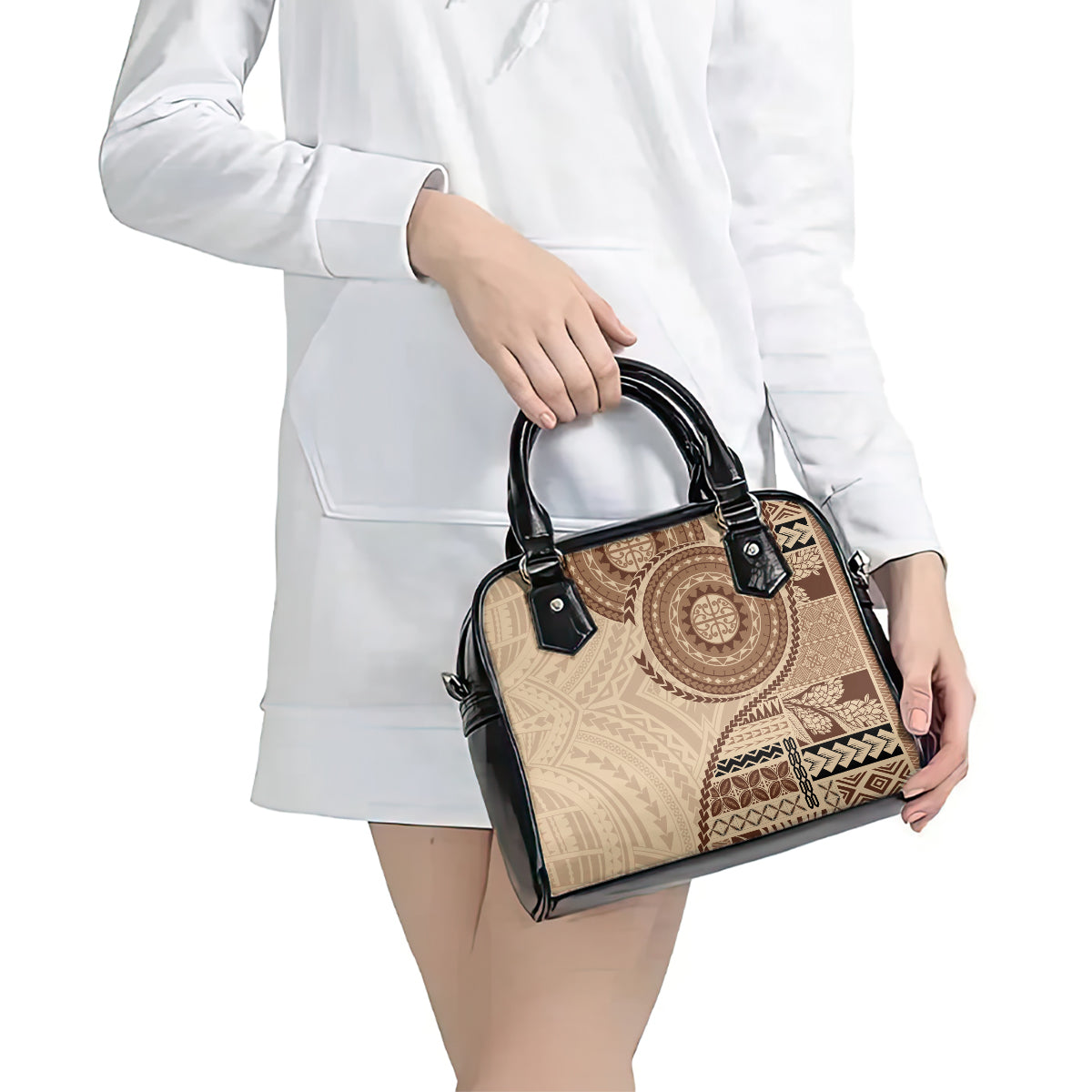 Samoa Siapo Pattern Simple Style Shoulder Handbag LT05 - Polynesian Pride