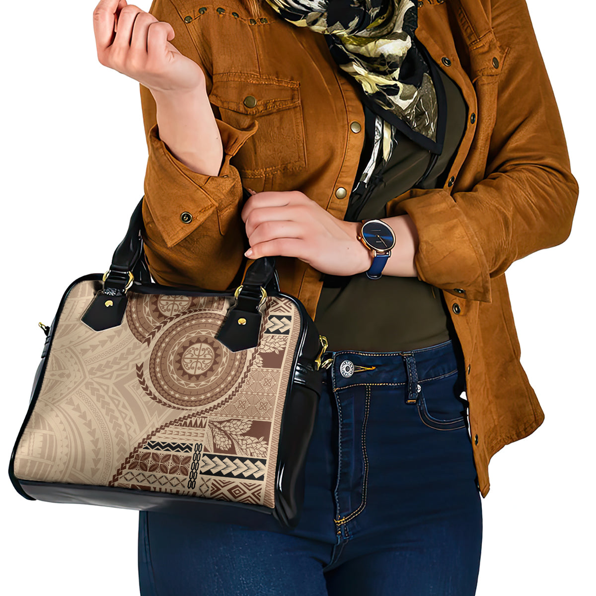 Samoa Siapo Pattern Simple Style Shoulder Handbag LT05 - Polynesian Pride