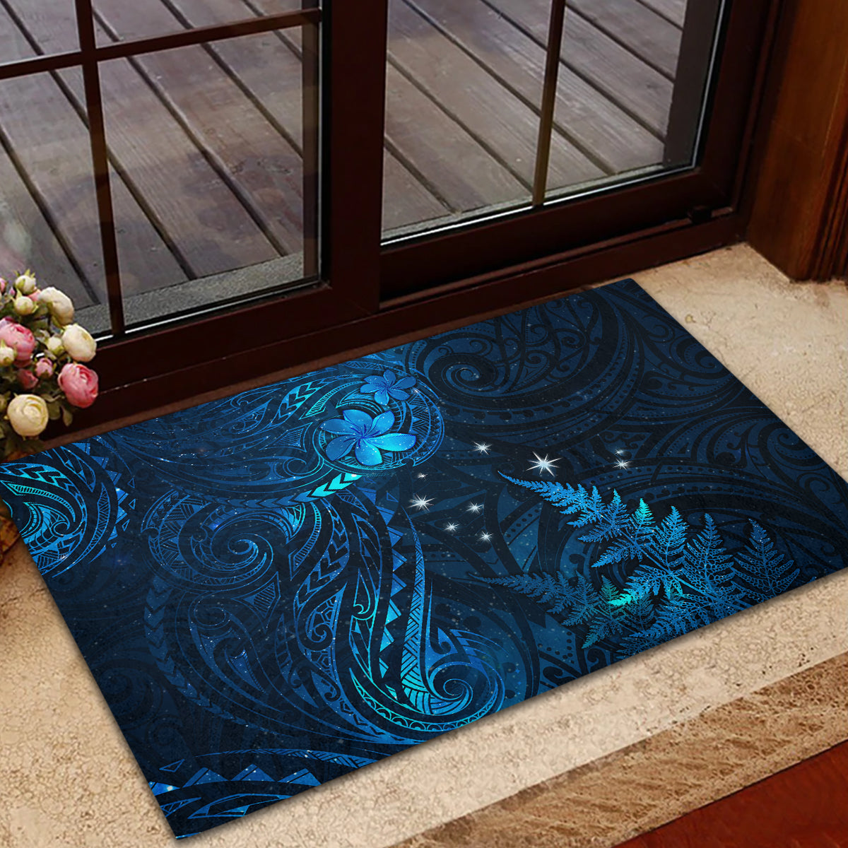 New Zealand Matariki Rubber Doormat Maori New Year LT05 - Polynesian Pride