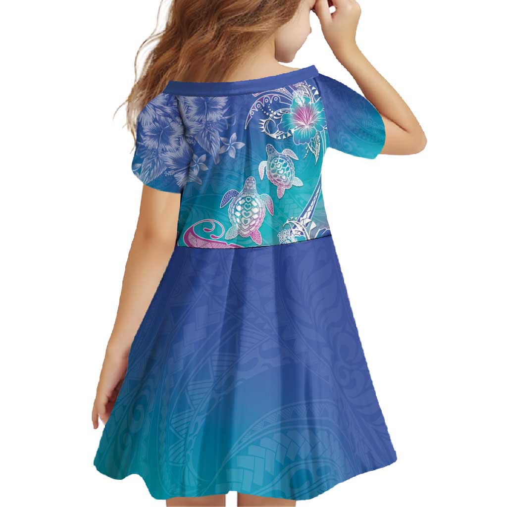 Polynesia Sea Turtle Couple Family Matching Long Sleeve Bodycon Dress and Hawaiian Shirt Love Is Life LT05 - Polynesian Pride