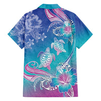 Polynesia Sea Turtle Couple Family Matching Short Sleeve Bodycon Dress and Hawaiian Shirt Love Is Life LT05 - Polynesian Pride