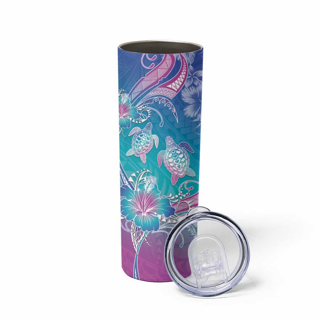 Polynesia Sea Turtle Couple Skinny Tumbler Love Is Life LT05 - Polynesian Pride