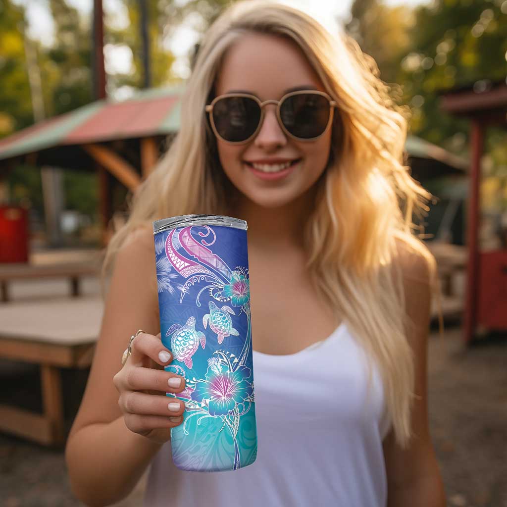 Polynesia Sea Turtle Couple Skinny Tumbler Love Is Life LT05 - Polynesian Pride