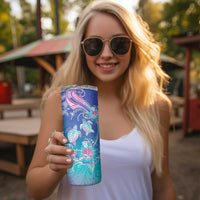 Polynesia Sea Turtle Couple Skinny Tumbler Love Is Life LT05 - Polynesian Pride