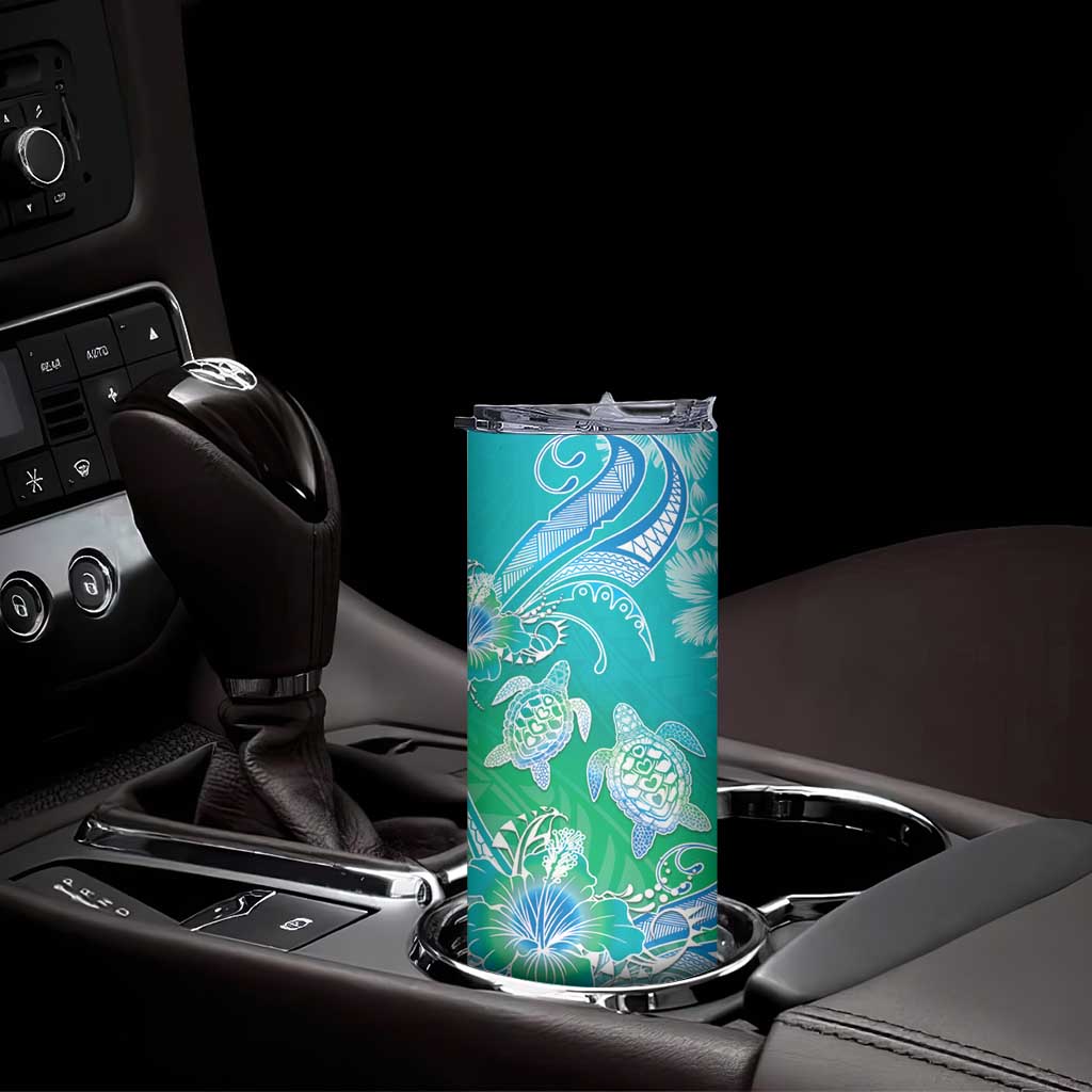 Polynesia Sea Turtle Couple Skinny Tumbler I Am Turtley In Love With You