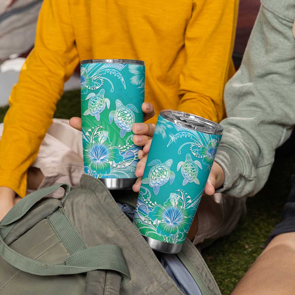 Polynesia Sea Turtle Couple Tumbler Cup I Am Turtley In Love With You