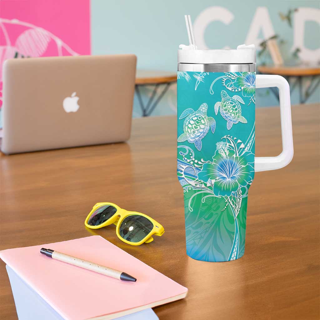 Polynesia Sea Turtle Couple Tumbler With Handle I Am Turtley In Love With You