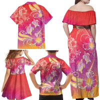 Polynesia Sea Turtle Couple Family Matching Off Shoulder Maxi Dress and Hawaiian Shirt One Soul One Love LT05 - Polynesian Pride