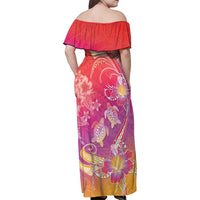 Polynesia Sea Turtle Couple Family Matching Off Shoulder Maxi Dress and Hawaiian Shirt One Soul One Love LT05 - Polynesian Pride