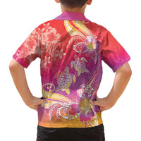 Polynesia Sea Turtle Couple Family Matching Off Shoulder Short Dress and Hawaiian Shirt One Soul One Love LT05 - Polynesian Pride