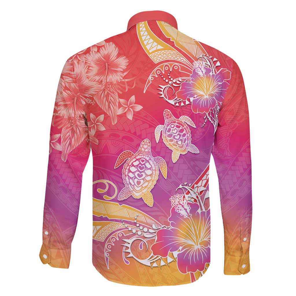 Polynesia Sea Turtle Couple Family Matching Puletasi and Hawaiian Shirt One Soul One Love