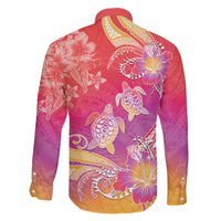 Polynesia Sea Turtle Couple Family Matching Tank Maxi Dress and Hawaiian Shirt One Soul One Love LT05 - Polynesian Pride