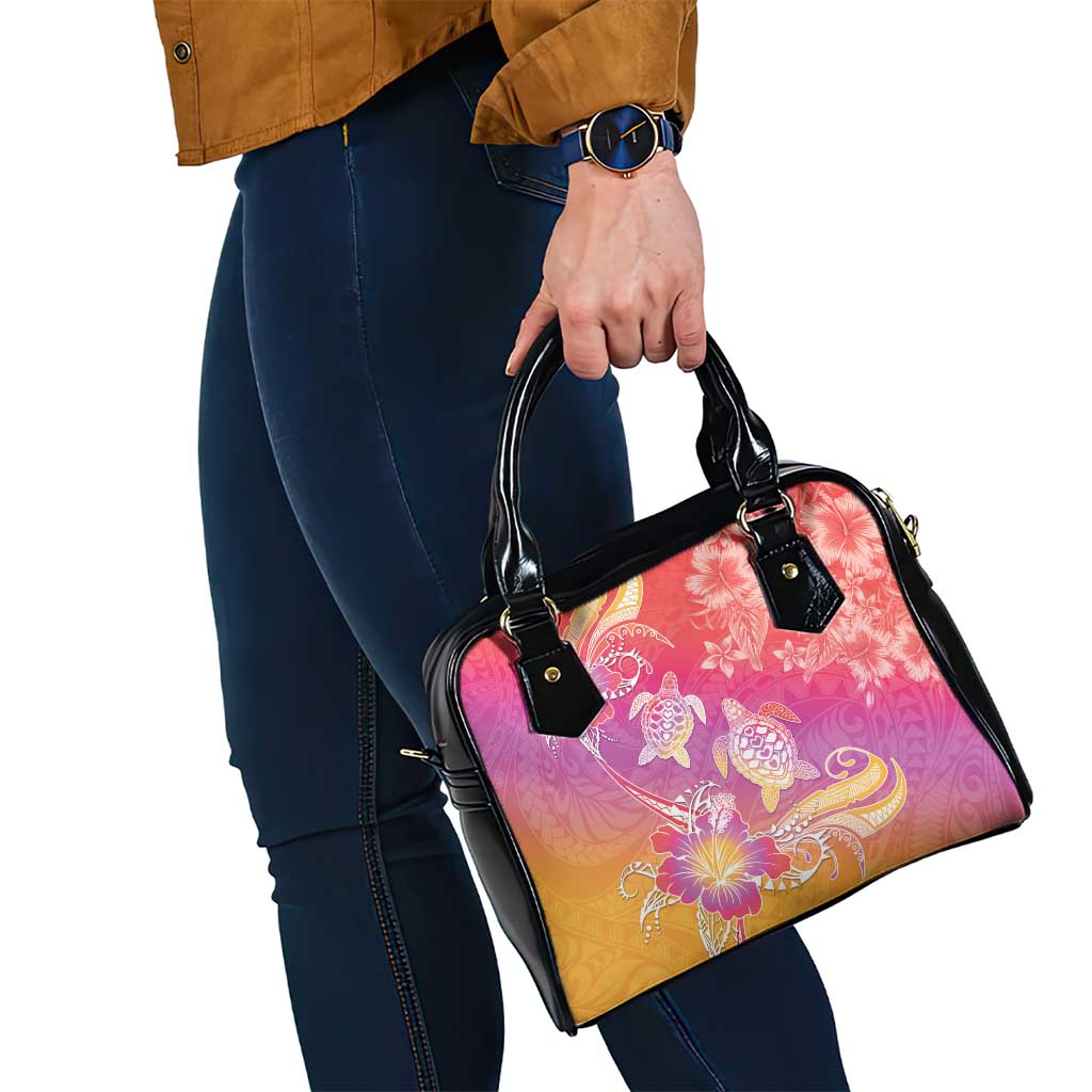 Polynesia Sea Turtle Couple Shoulder Handbag One Soul One Love