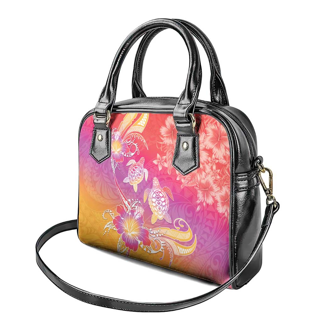 Polynesia Sea Turtle Couple Shoulder Handbag One Soul One Love