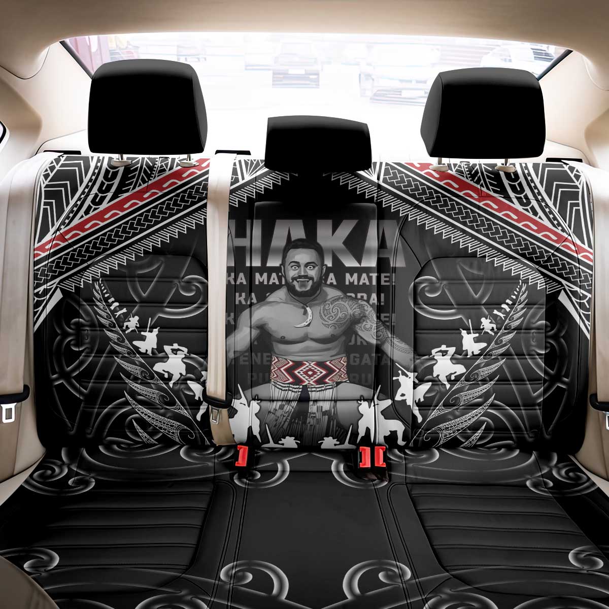 New Zealand Aotearoa Back Car Seat Cover Traditional Kapa Haka LT05 - Polynesian Pride