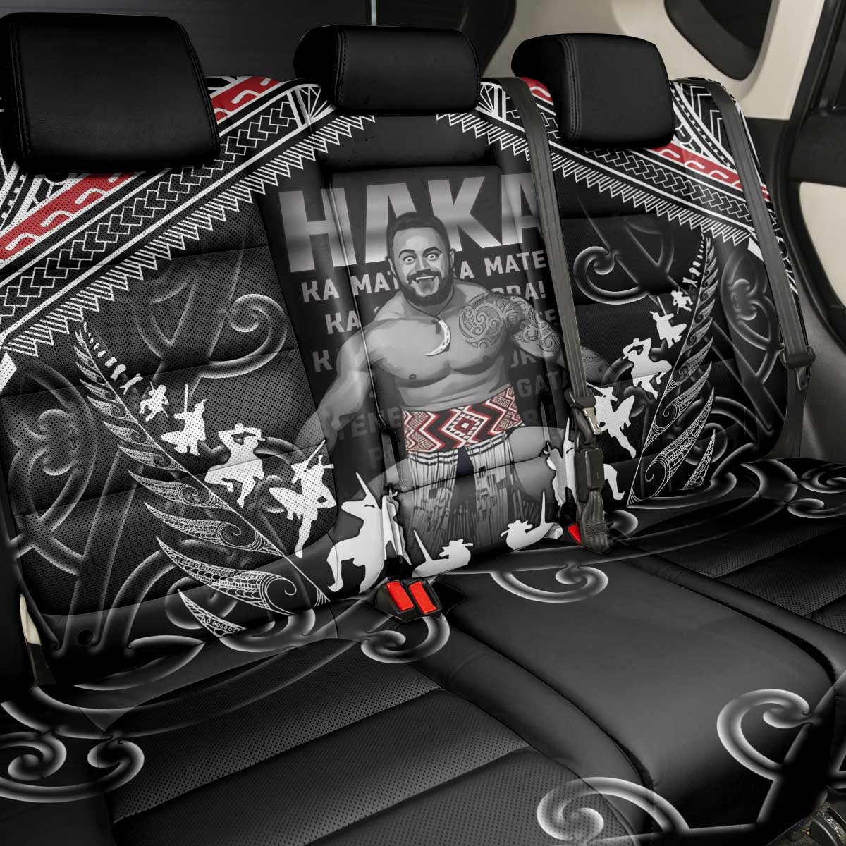 New Zealand Aotearoa Back Car Seat Cover Traditional Kapa Haka LT05 - Polynesian Pride