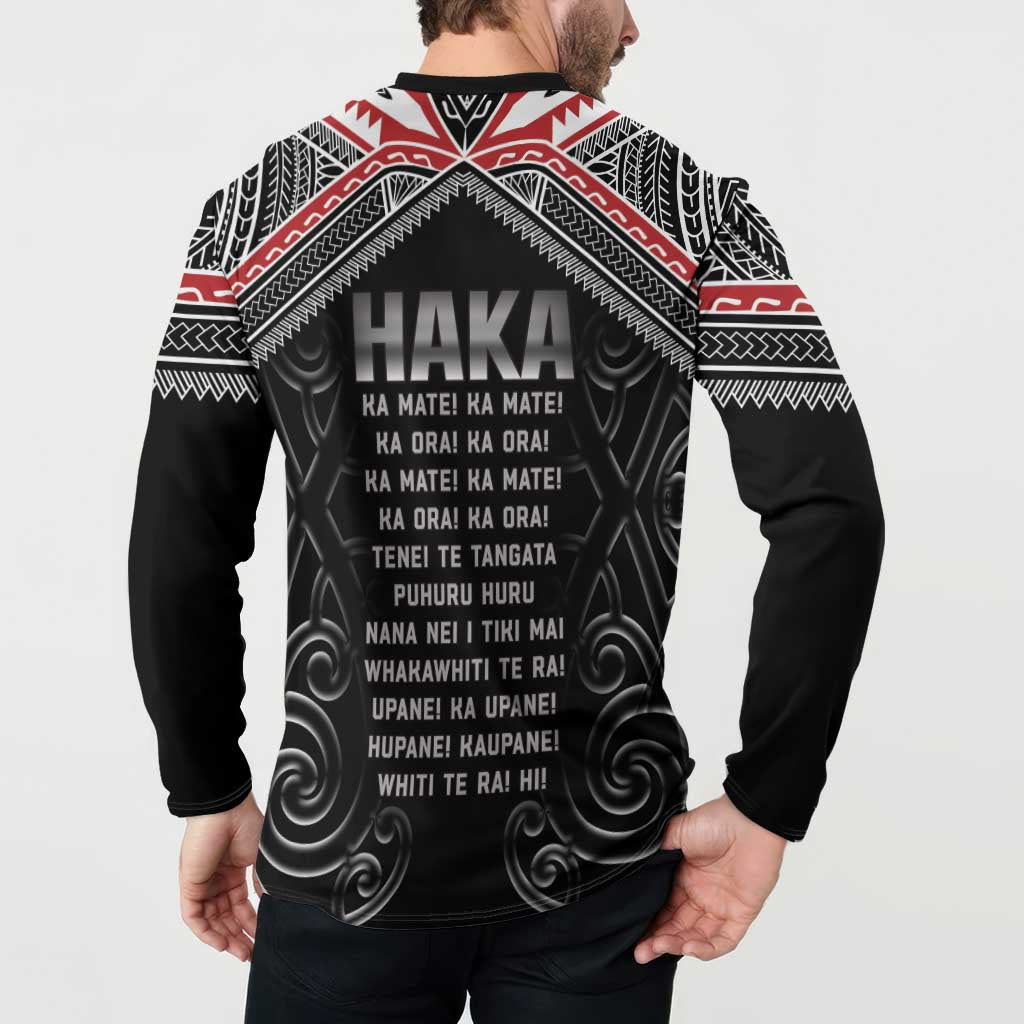 New Zealand Aotearoa Button Sweatshirt Traditional Kapa Haka